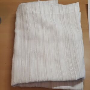 White Textured Curtains